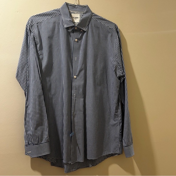 Ben Sherman Gingham Long Sleeve Button Down shirt blue size XL - Picture 1 of 6